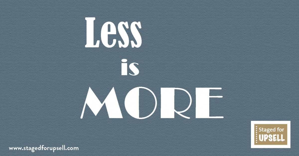 less is more when selling your home